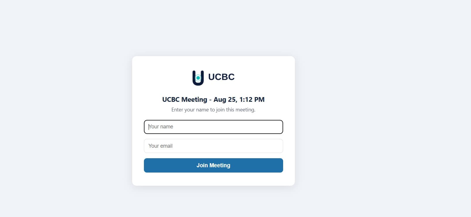 Joining a UCBC Meet video meeting